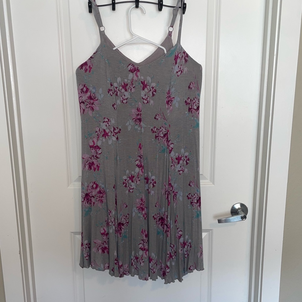 Gray and magenta floral Torrid dress